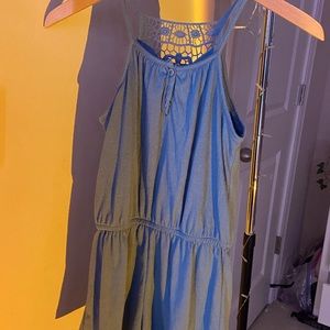 Petite faded blue romper